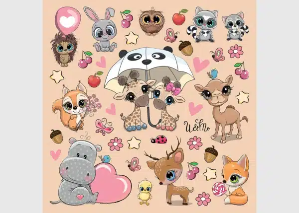Wall Stickers Animals, 30 x 30 cm, DKS 3915