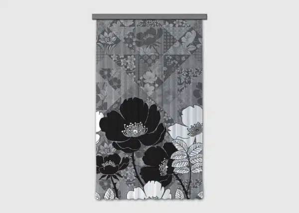Curtain Peonies Floral, 140 x 245 cm, FCSL 7587