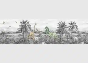Wall Border Dino B/W | 5 m x 9.7 cm | WBD 8137