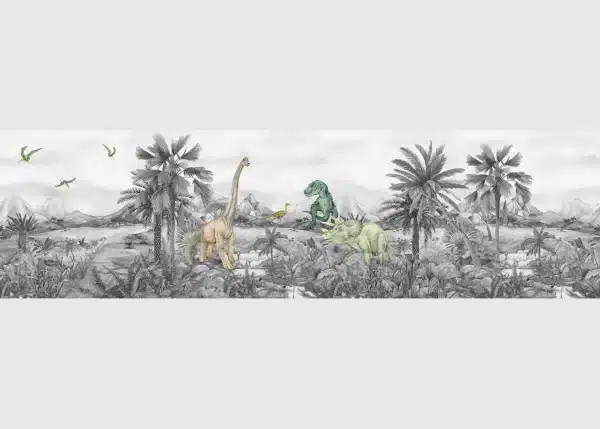 Wall Border Dino B/W | 5 m x 9.7 cm | WBD 8137