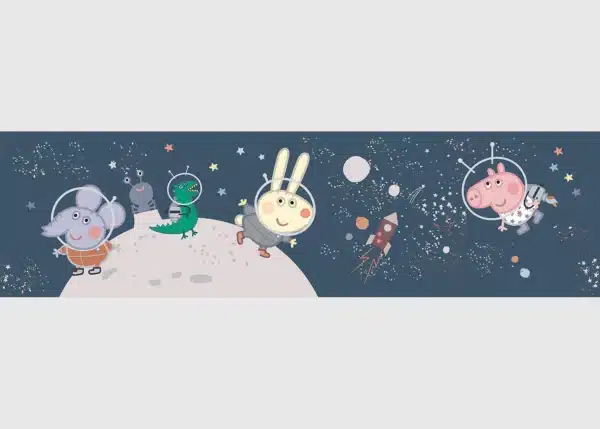 Wall Border Peppa Pig in Space | 5 m x 9.7 cm | WBD 8149