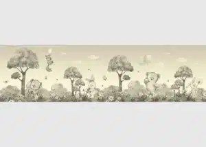 Wall Border Cute Bear Sepia | 5 m x 13.8 cm | WBD 8169
