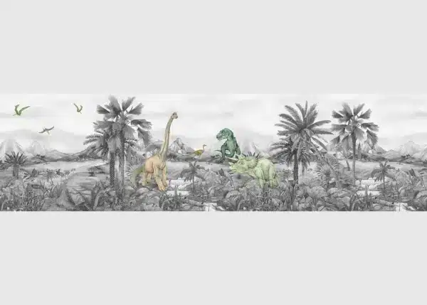 Wall Border Dino B/W | 5 m x 13.8 cm | WBD 8183