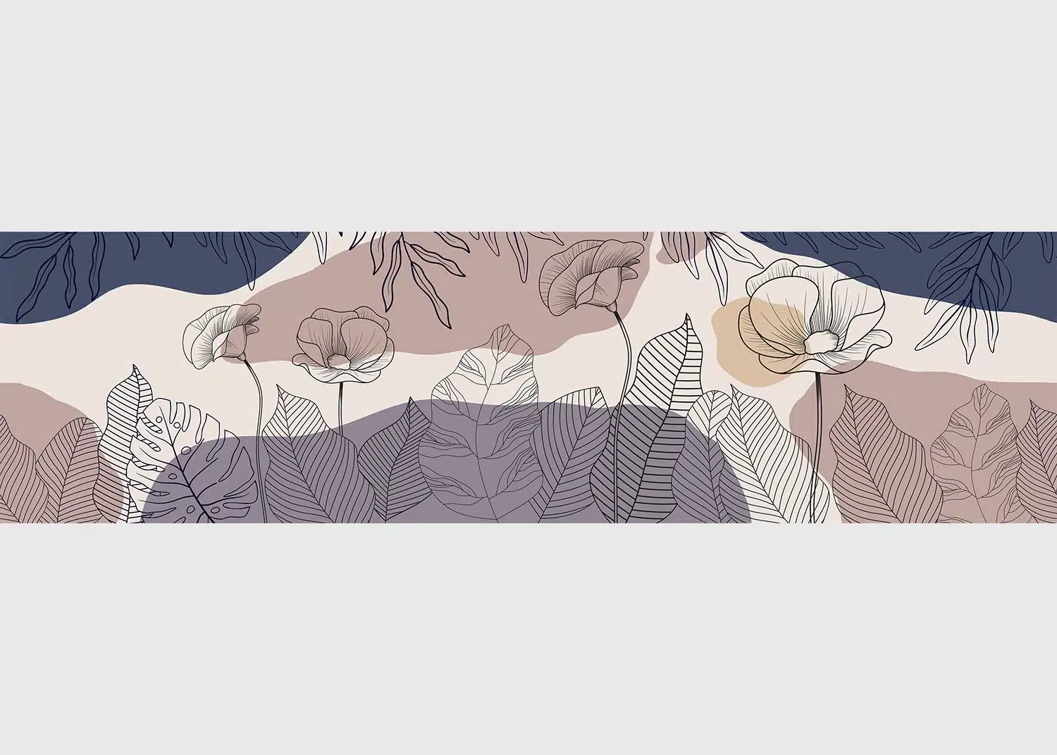 Wall Border Pastel Bloom | 5 m x 13.8 cm | WB 8407