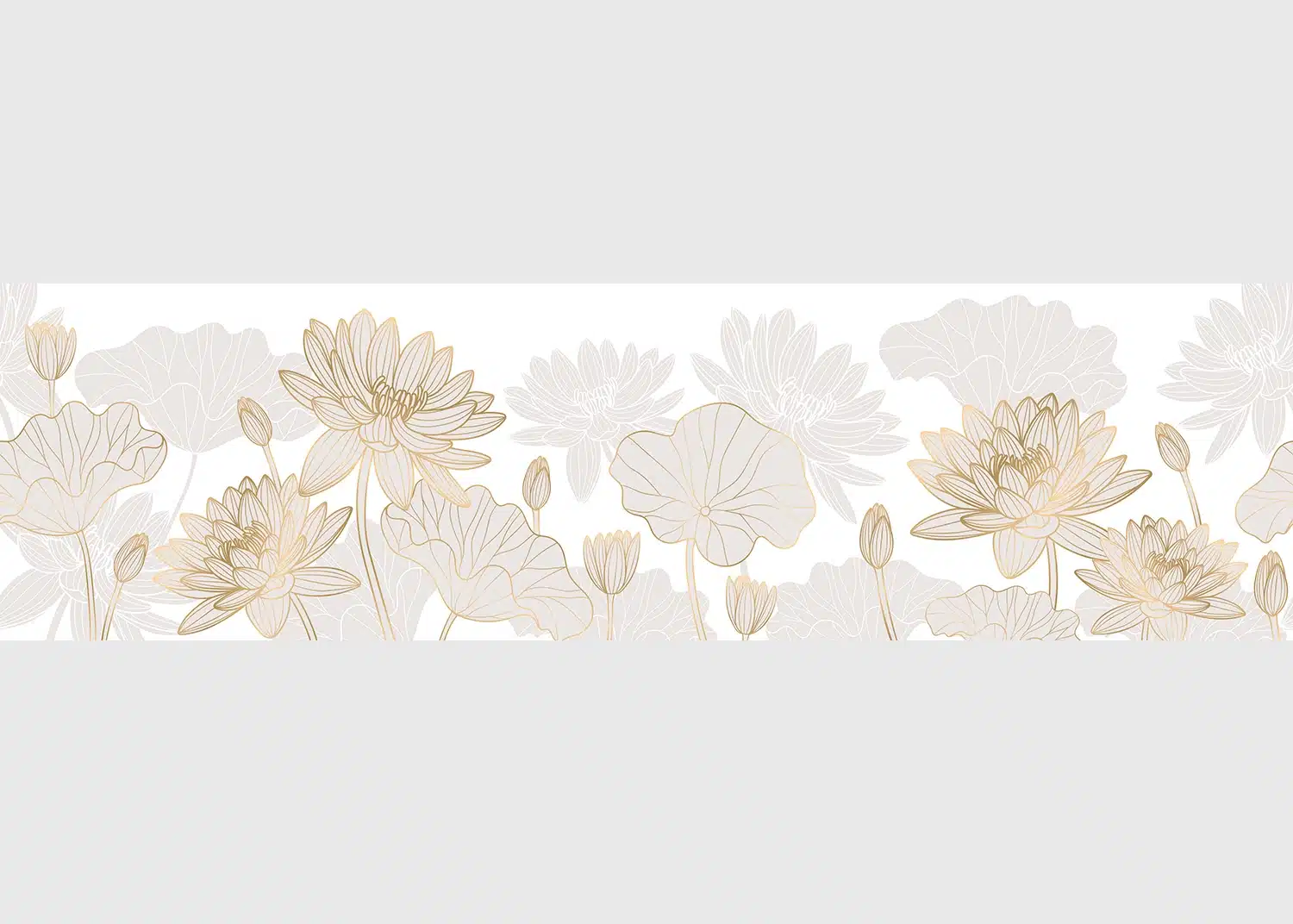 Wall Border Gold Edging | 5 m x 13.8 cm | WB 8437