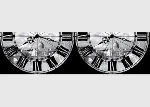 Wall Border Monochrome Clocks | 5 m x 13.8 cm | WB 8204